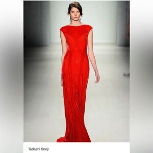 Tadashi Shoji Red Velvet Gown